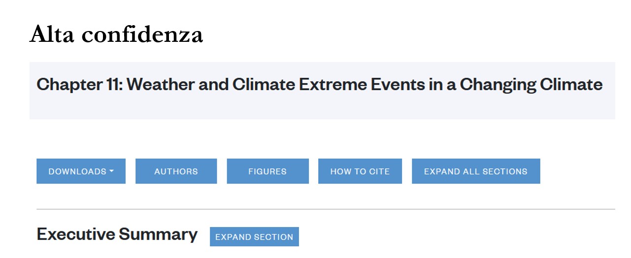 Capitolo 11 di AR6 di IPCC