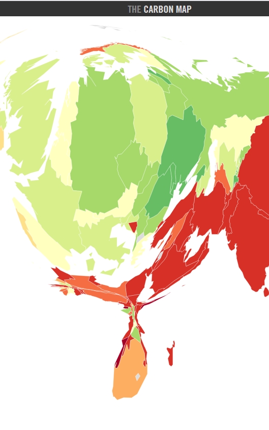 The carbon map, cumulative emissions 1850-2011