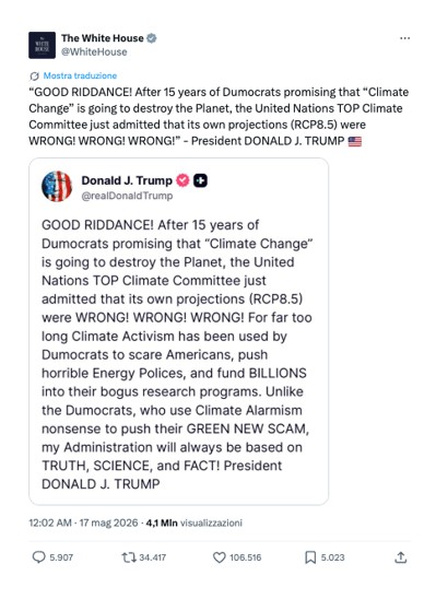Tweet di D. Trump