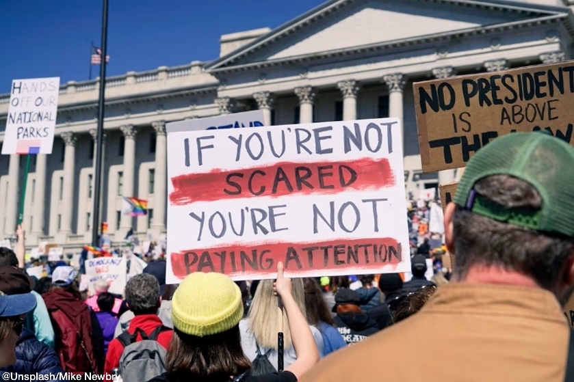 People protesting for climate change