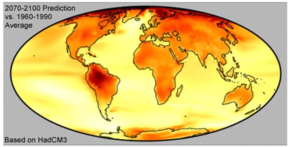 Previsioni di temperature al 2070